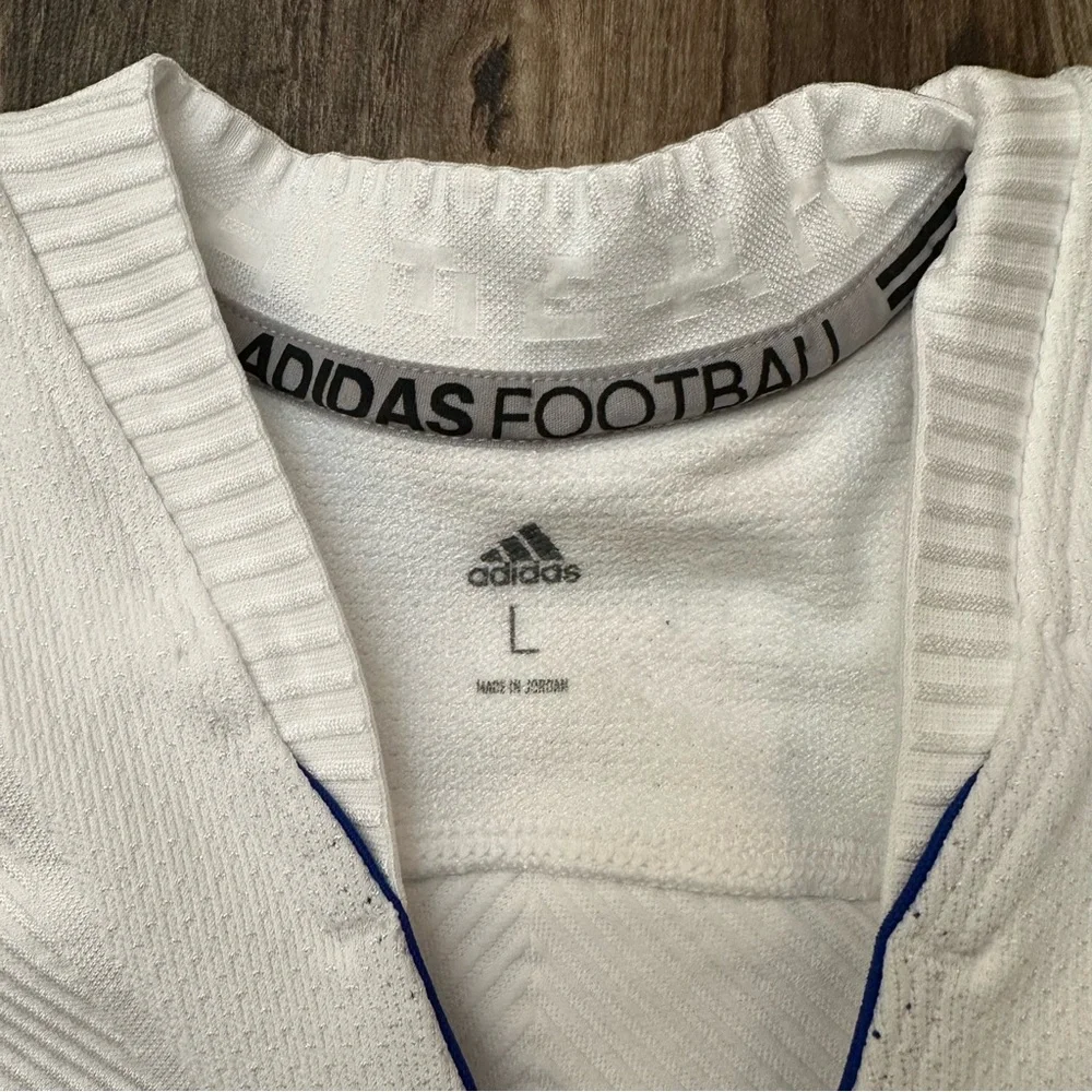 Adidas Techfit Primeknit Football Jersey Men’s Sz L White Compression Top